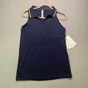 Athleta Momentum Polo Tank Top Navy Blue: Athleisure, Minimalist, quiet luxury